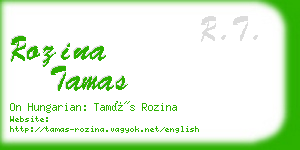 rozina tamas business card